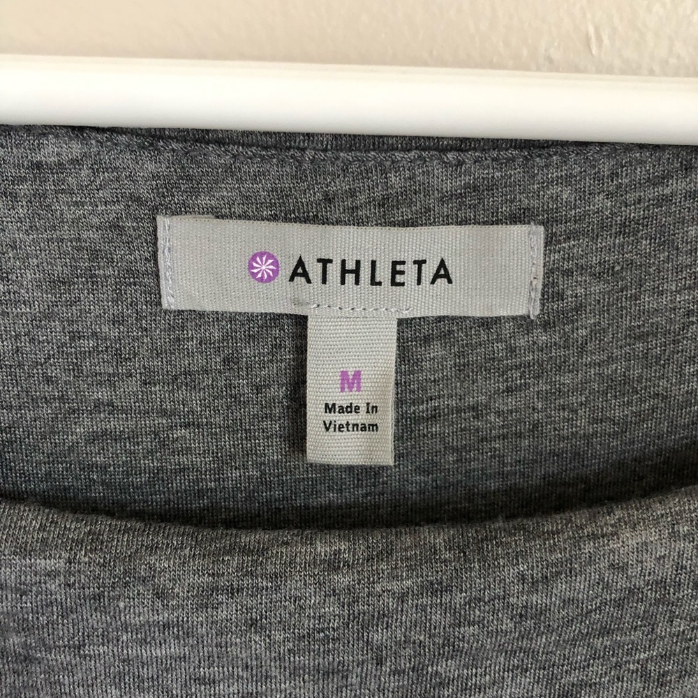 ATHLETA Micro Stripe Ruched Westwood Dress, Medium